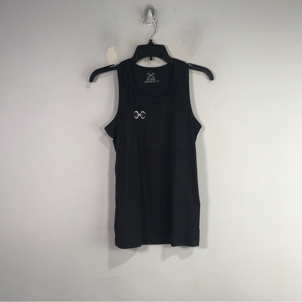 Sting Singlet Tank Top, Women's Size 16 - Black/White